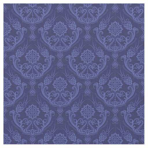 Luxury blue floral damask wallpaper fabric