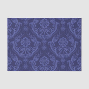 Luxury blue floral damask wallpaper tissue paper