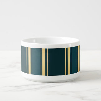 Luxury Blue Green Gold Stripe Gift Wrap Pattern Bowl