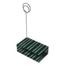 Luxury Blue Green Gold Stripe Gift Wrap Pattern