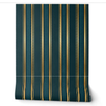 Luxury Blue Green Gold Stripe Wallpaper Pattern