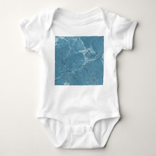 Luxury Blue Marble Panoramic Design Baby Bodysuit