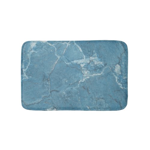 Luxury Blue Marble Panoramic Design Bath Mat