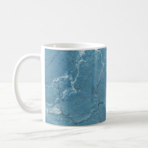Luxury Blue Marble Panoramic Design Coffee Mug