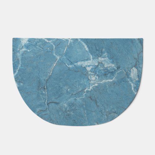 Luxury Blue Marble Panoramic Design Doormat
