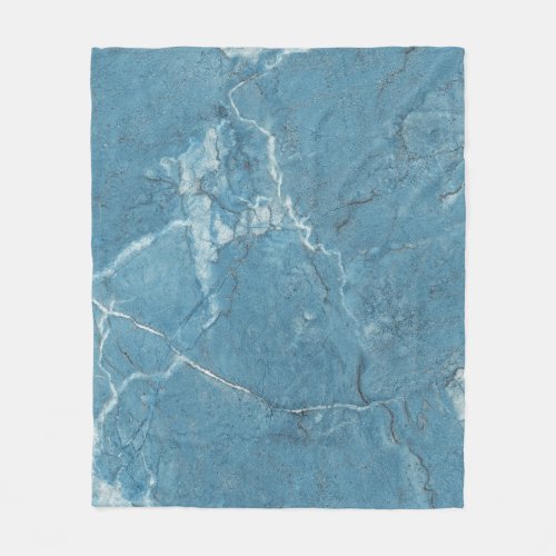 Luxury Blue Marble Panoramic Design Fleece Blanket