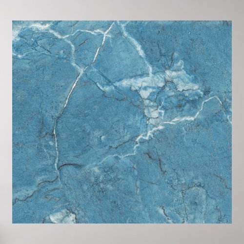 Luxury Blue Marble Panoramic Design Poster