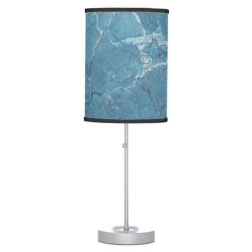 Luxury Blue Marble Panoramic Design Table Lamp