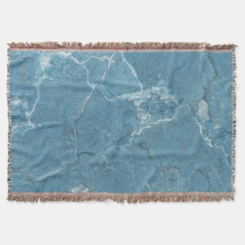Luxury Blue Marble Panoramic Design Throw Blanket