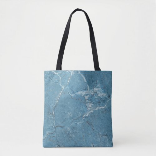 Luxury Blue Marble Panoramic Design Tote Bag