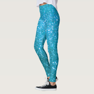 Luxury Blue Popular Gift Gold Glitter Leggings
