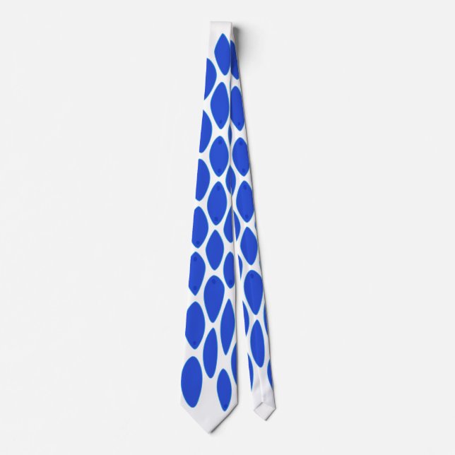 Luxury Blue Python Skin Pattern Neck Tie (Front)