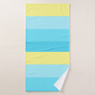 Luxury Blue Striped Bath Towel – Soft & Stylish