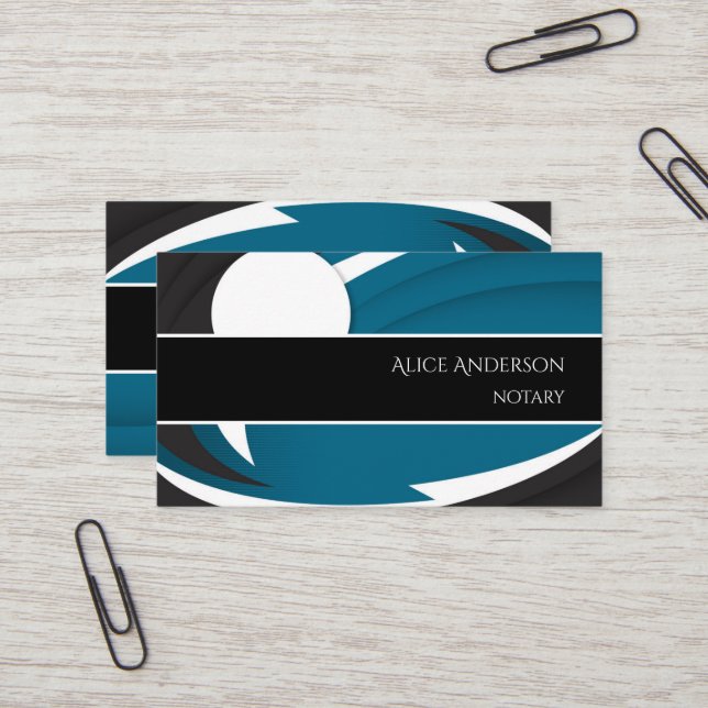 Luxury blue white elegant proffessional feminine business card (Front/Back In Situ)