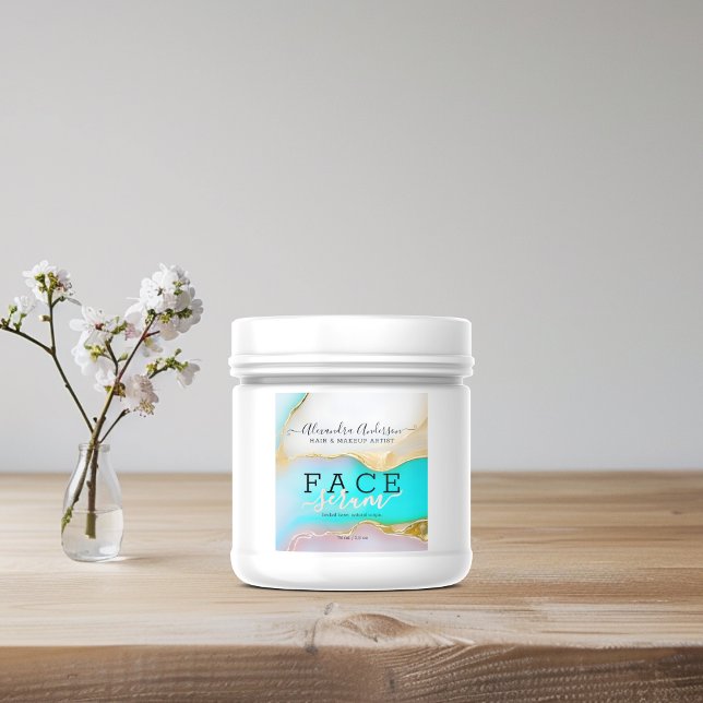 Luxury Blue White Gold Accents Agate Opal Product Square Sticker (Luxury Blue White Gold Accents Agate Opal Product Square Sticker)