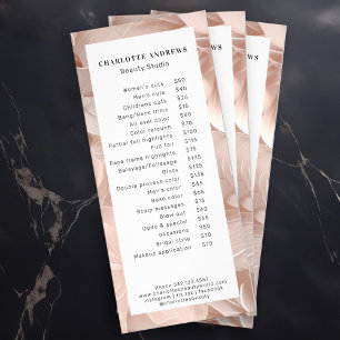 Luxury, Blush-Beige, Flower, Salon Rack Card