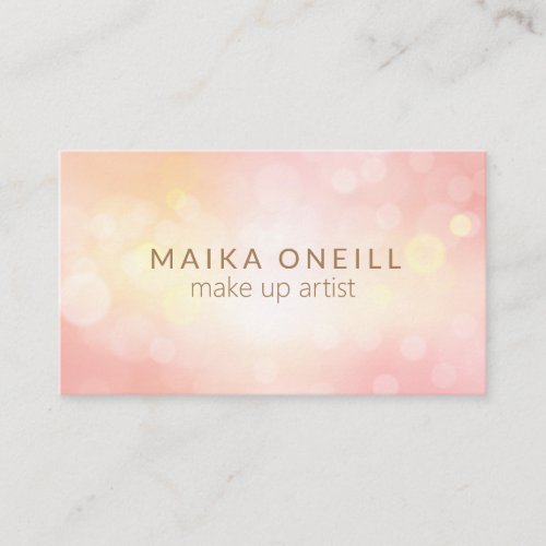 Luxury Blush PInk Bokeh glitter social media Business Card