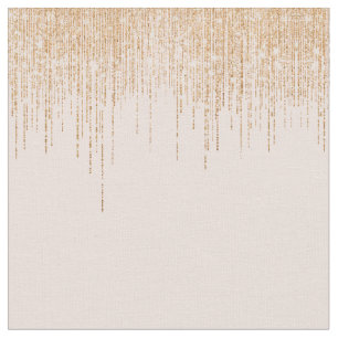 Luxury Blush Pink Gold Sparkly Glitter Fringe Fabric