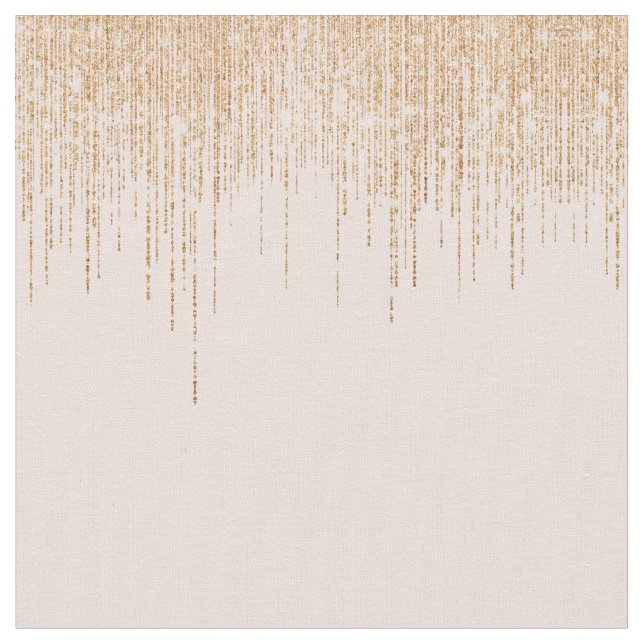 Luxury Blush Pink Gold Sparkly Glitter Fringe Fabric (Close Up)