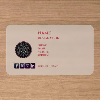 Luxury Blush Pink Minimalist Professional Logo Clear Business Cards