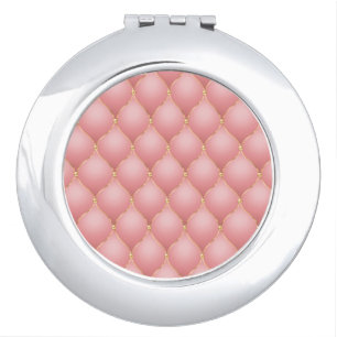 Luxury Blush Pink Rose Gold Diamond Compact Mirror