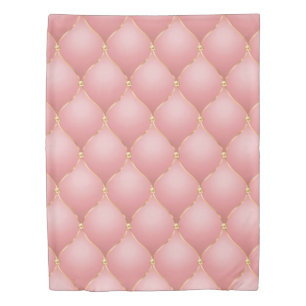 Luxury Blush Pink Rose Gold Diamond Duvet Cover