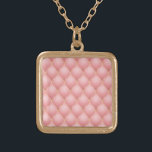 Luxury Blush Pink Rose Gold Diamond Necklace<br><div class="desc">Luxury Blush Pink Rose Gold Diamond Tufted Pattern Customizable Gift - or Add Your Name / Text - Make Your Special Gift ! Resize and move or remove / add text / elements with Customization tool ! Design by MIGNED ! Please see my other projects / designs and paintings. You...</div>