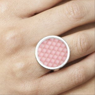 Luxury Blush Pink Rose Gold Diamond Tufted Ring