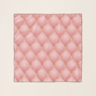 Luxury Blush Pink Rose Gold Diamond Tufted Scarf