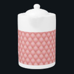 Luxury Blush Pink Rose Gold Diamond Tufted Teapot<br><div class="desc">Teapots with Luxury Blush Pink Rose Gold Diamond Tufted Pattern Customizable Gift - or Add Your Name / Text - Make Your Special Gift ! Resize and move or remove / add text / elements with Customization tool ! Design by MIGNED ! Please see my other projects / designs and...</div>