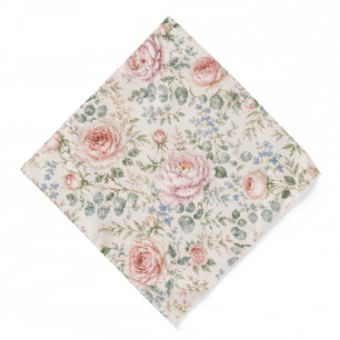 Luxury Blush Pink Rose Romantic Garden Wedding Bandana