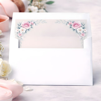 Luxury Blush Wedding Envelope Liner