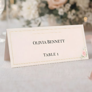 Luxury Blush Wedding Place Cards Table Tent