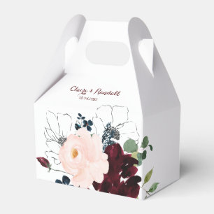 Luxury Boho Colorful Floral Wedding Favor Boxes