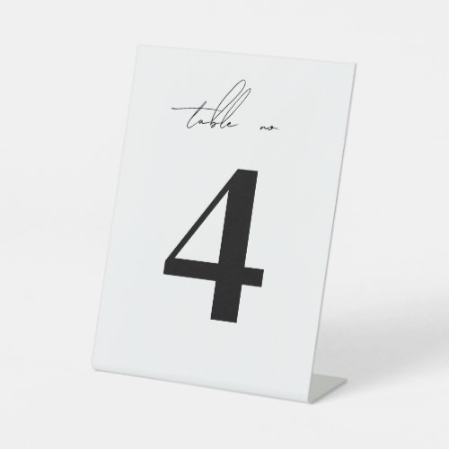 Luxury  Bold Modern Minimalist Table Number Pedestal Sign
