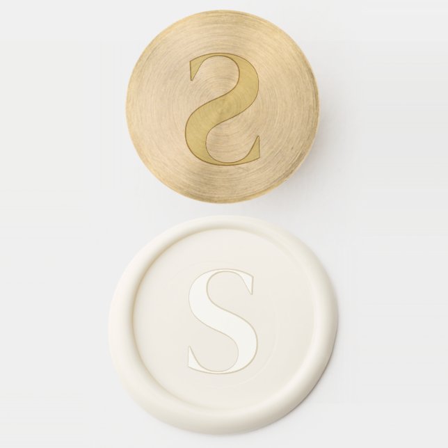 Luxury | Bold Modern Minimalist Wax Seal Stamp (Stamped)