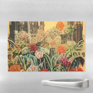 Luxury Botanical Cityscape File Folder Set Magnetic Dry Erase Sheet