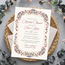 Luxury Botanical Floral Paisley Bridal Shower