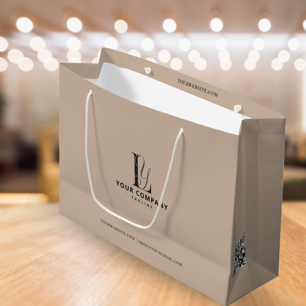 Paper bag beige shop
