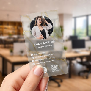Luxury Boutique Clear Business Cards