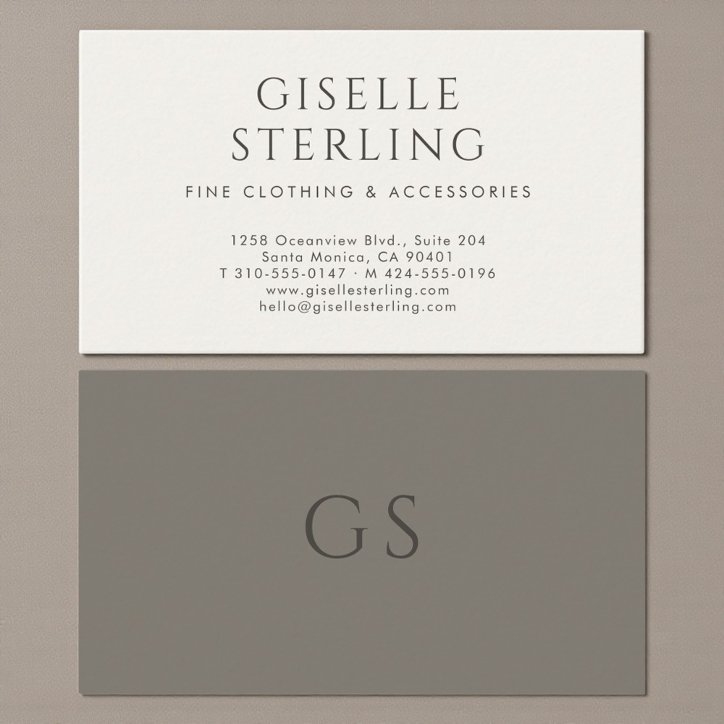 Luxury Boutique Fashion Luxe Business Card