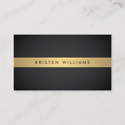 Luxury Boutique Gold Bar on Textured Black Bkgrd Business Card Templates