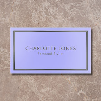 Luxury Boutique Minimalist Lavender Purple Raised Spot UV Business Card