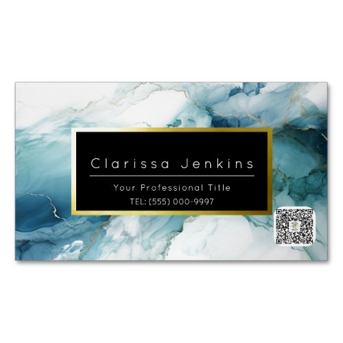 luxury brand Mable and blue finance professional  Business Card Magnet