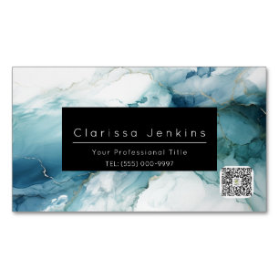 luxury brand Mable and blue finance professional Business Card Magnet