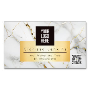 luxury brand Mable and gold finance professional Business Card Magnet