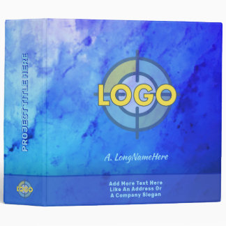 Luxury Brand Modern Royal Blue Executive Office 3 Ring Binder