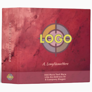 Luxury Brand Ruby Red Blush Pink Executive Office 3 Ring Binder