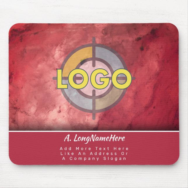 Luxury Brand  Ruby Red Crystal Executive Office Mouse Pad (Front)