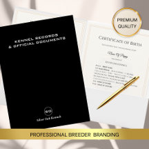 Luxury Breeder BLACK & WHITE Presentation Folder
